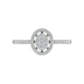 18k White Gold and Diamond Fancy Ring in size 5.5 and total gold weight of 2.38g